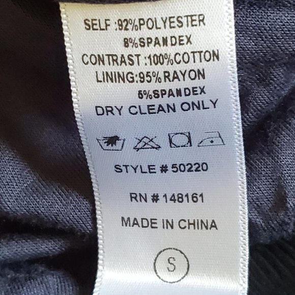 Fab'rik blue & black zip up long sleeve jacket sz S - Picture 12 of 12